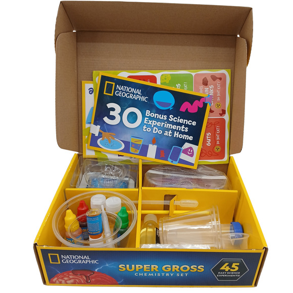 National Geographic Super Gross Chemistry Set STEM Kids Science Kit 45 Experimen - Picture 2 of 6